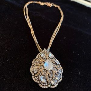 🆕🔥Oversize Shiny Crystals Necklace Jewel